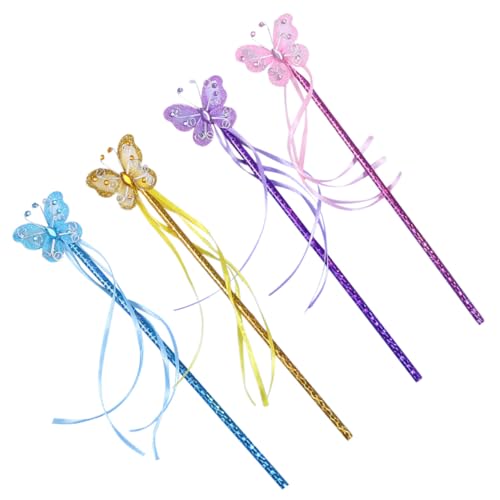 Toddmomy 4 Stück Teiliges Feen zauberstab Schmetterlingsform Bunte Leuchtstäbe für Mädchen Party Kostüm Bühnenaufführung Cosplay Zubehör Toddmomy 4 Stück Teiliges Feen zauberstab Schmetterlingsform Bunte Leuchtstäbe für Mädchen Party Kostüm Bühnenaufführung Cosplay Zubehör von Toddmomy
