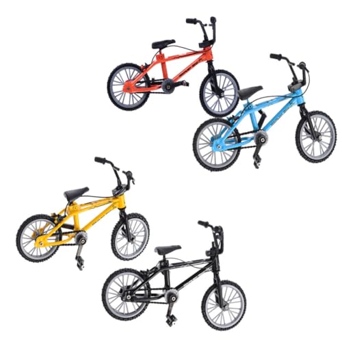 Toddmomy 4 Stück Teiliges Finger Fahrrad aus Robustem Kunststoff und Aluminiumlegierung Miniatur Retro Finger Bike in Gelb Blau Schwarz Orange als Stressabbauendes Desktop Toddmomy 4 Stück Teiliges Finger Fahrrad aus Robustem Kunststoff und Aluminiumlegierung Miniatur Retro Finger Bike in Gelb Blau Schwarz Orange als Stressabbauendes Desktop von Toddmomy