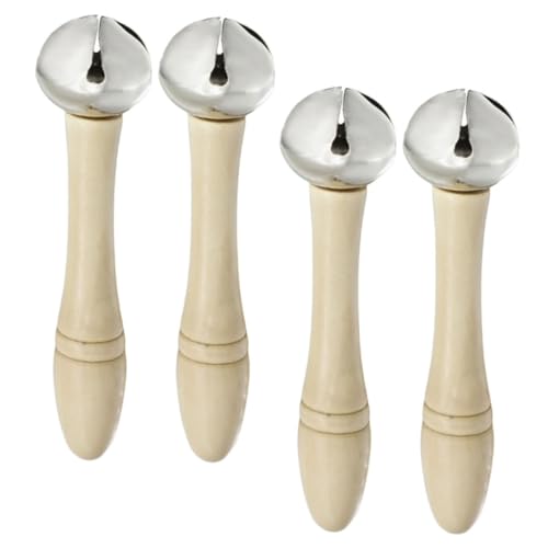 Toddmomy 4 Stück Teiliges Handglocken mit Holzgriff Robustes Percussion Musikinstrument für Anfänger und Laute Rhythmusglocken Tragbar für Musikunterricht und Partyspaß Toddmomy 4 Stück Teiliges Handglocken mit Holzgriff Robustes Percussion Musikinstrument für Anfänger und Laute Rhythmusglocken Tragbar für Musikunterricht und Partyspaß von Toddmomy