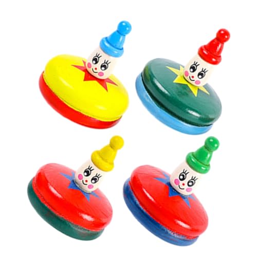 Toddmomy 4 Stück Teiliges Holz Kreiselspielzeug Manuell Drehbar Bunte Cartoon Gyroskop Spielzeuge für Jungen Mädchen Ab Jahren Toddmomy 4 Stück Teiliges Holz Kreiselspielzeug Manuell Drehbar Bunte Cartoon Gyroskop Spielzeuge für Jungen Mädchen Ab Jahren von Toddmomy
