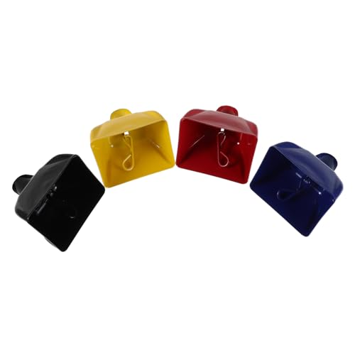 Toddmomy 4 Stück Teiliges Laute Metall-kuhglocken mit Ergonomischem Griff Tragbare Hand-Klapper für Sportveranstaltungen Team-feiern und Partyfeiern in Gelb Rot Blau Schwarz Toddmomy 4 Stück Teiliges Laute Metall-kuhglocken mit Ergonomischem Griff Tragbare Hand-Klapper für Sportveranstaltungen Team-feiern und Partyfeiern in Gelb Rot Blau Schwarz von Toddmomy
