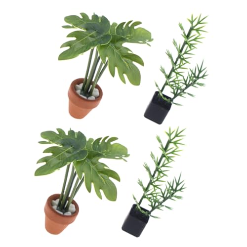 Toddmomy 4 Stück Teiliges Miniatur Grünpflanzen mit Bambus und Monstera Realistische Simulation Bonsai Mini Pflanzen für Puppenhaus Dekorative Künstliche Miniatur Grünpflanzen für DIY Toddmomy 4 Stück Teiliges Miniatur Grünpflanzen mit Bambus und Monstera Realistische Simulation Bonsai Mini Pflanzen für Puppenhaus Dekorative Künstliche Miniatur Grünpflanzen für DIY von Toddmomy