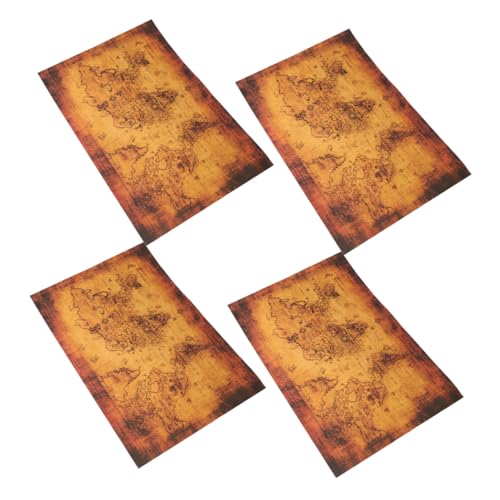 Toddmomy 4 Stück Teiliges Piratenparty Karten Vintage Stil Papierkarten für Abenteuer Familienspiel Piratenparty Zubehör Entdeckerspiel Toddmomy 4 Stück Teiliges Piratenparty Karten Vintage Stil Papierkarten für Abenteuer Familienspiel Piratenparty Zubehör Entdeckerspiel von Toddmomy