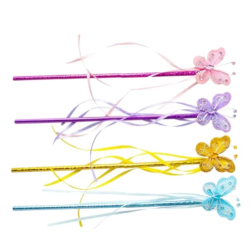 Toddmomy 4 Stück Teiliges Schmetterling mit Band Handlich und Leicht für Mädchen kostüme Bunte Feenstäbe in Blau und Gold für Karneval Basteln und Kindergeburtstag Toddmomy 4 Stück Teiliges Schmetterling mit Band Handlich und Leicht für Mädchen kostüme Bunte Feenstäbe in Blau und Gold für Karneval Basteln und Kindergeburtstag von Toddmomy
