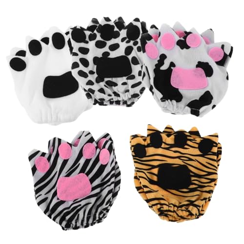 Toddmomy 5 Paare Cosplay Handschuhe Fingerlose Tierpfoten Handschuhe Weiche Bequeme Kostüm Accessoires für Schulveranstaltungen Kindertag Themenpartys Geeignet für Jungen und Mädchen Toddmomy 5 Paare Cosplay Handschuhe Fingerlose Tierpfoten Handschuhe Weiche Bequeme Kostüm Accessoires für Schulveranstaltungen Kindertag Themenpartys Geeignet für Jungen und Mädchen von Toddmomy