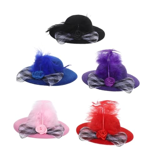 Toddmomy 5 Stück Miniatur Hüte für Puppen Kleine Netzhauben mit Schleife in Blau Schwarz Rot Vielseitige Mini Kopfbedeckungen für Puppenhaus Basteln Partydeko Toddmomy 5 Stück Miniatur Hüte für Puppen Kleine Netzhauben mit Schleife in Blau Schwarz Rot Vielseitige Mini Kopfbedeckungen für Puppenhaus Basteln Partydeko von Toddmomy