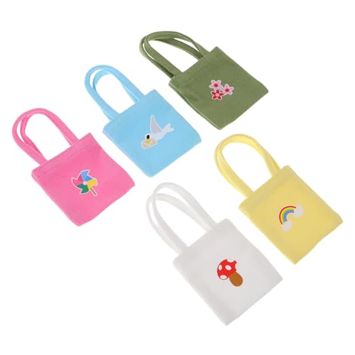 Toddmomy 5 Stück Teiliges Mini Canvas Handtaschen Bunte Kleine Schultertaschen für Puppen Dollhouse Accessoires Kreative Spieltaschen Toddmomy 5 Stück Teiliges Mini Canvas Handtaschen Bunte Kleine Schultertaschen für Puppen Dollhouse Accessoires Kreative Spieltaschen von Toddmomy