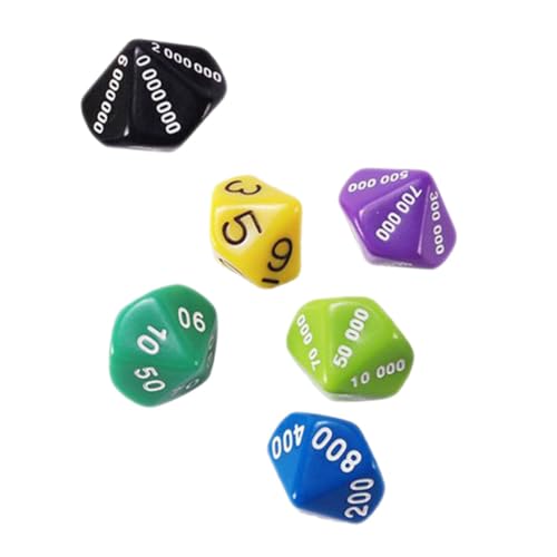 Toddmomy 6 Stück Teiliges Bunte Polyedrische Würfel aus Kunststoff Multifunktionale Spielwürfel für Brettspiele Partyspiele und Lernspiele Leicht Langlebig für Zuhause und Zufällige Farbe Toddmomy 6 Stück Teiliges Bunte Polyedrische Würfel aus Kunststoff Multifunktionale Spielwürfel für Brettspiele Partyspiele und Lernspiele Leicht Langlebig für Zuhause und Zufällige Farbe von Toddmomy