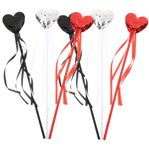Toddmomy 6 Stück Teiliges Herzförmige Feenstäbe mit Glitzer für Mädchen Kinderfreundlich Dekorative Stäbe für Kinderparty und Bühnenauftritte in Schwarz Rot Silber Toddmomy 6 Stück Teiliges Herzförmige Feenstäbe mit Glitzer für Mädchen Kinderfreundlich Dekorative Stäbe für Kinderparty und Bühnenauftritte in Schwarz Rot Silber von Toddmomy