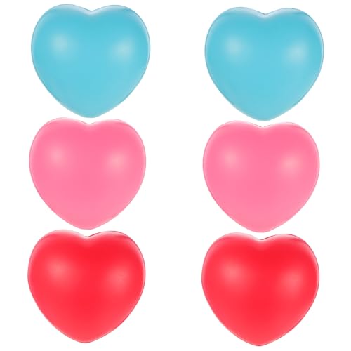 Toddmomy 6 Stück Teiliges Herzförmiger Stressbälle aus PU Farbenfrohe Druckspielzeuge für Erwachsene Stressabbauendes Knautschspielzeug zur Entspannung und Stimmungsverbesserung Toddmomy 6 Stück Teiliges Herzförmiger Stressbälle aus PU Farbenfrohe Druckspielzeuge für Erwachsene Stressabbauendes Knautschspielzeug zur Entspannung und Stimmungsverbesserung von Toddmomy