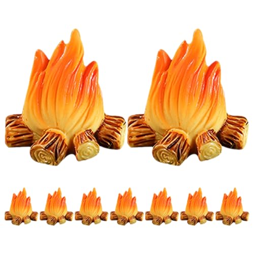 Toddmomy 9 Pcs Miniatur Lagerfeuer Dollhouse Harz Bonfire Modell Miniatur -Lagerfeuer Modell Für Dollhouse Decoration Gefälschte Feuerhandwerk von Toddmomy