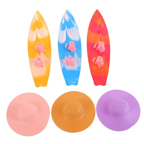 Toddmomy Kleiner Surfbrett Modell für Puppen 9 Stücke Satz mit Puppenhut Stiefel und Sommer Dekoration für Kinderparty Strandspielzeug und Kuchendekoration Toddmomy Kleiner Surfbrett Modell für Puppen 9 Stücke Satz mit Puppenhut Stiefel und Sommer Dekoration für Kinderparty Strandspielzeug und Kuchendekoration von Toddmomy