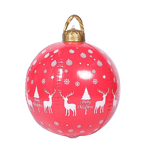 Toddmomy Aufblasbarer Weihnachtsball Große Aufblasbare Dekoration Übergroße Aufblasbare Bälle Ballornament Aufblasbare Balldekoration Weihnachtsdekoration Im Freien Große von Toddmomy