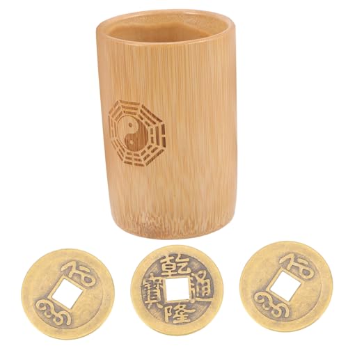 Toddmomy Bambus divinationsspiel Chinesischer Stil mit Kupfermünzen Vintage Glückstopf für Wahrsagerei Robustes Feng Shui Orakel Zubehör Interaktives Brettspiel für Freunde und Toddmomy Bambus divinationsspiel Chinesischer Stil mit Kupfermünzen Vintage Glückstopf für Wahrsagerei Robustes Feng Shui Orakel Zubehör Interaktives Brettspiel für Freunde und von Toddmomy