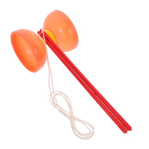 Toddmomy Chinesisches Diabolo-Set Dreifach Gelagertes Chinesisches Diabolo Großes Diabolo- -Spielzeug Mit Diabolo-Sticks-Schnur Für Fitness Und Tricks Orange von Toddmomy