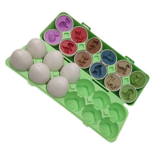 Toddmomy Dinosaurier Matching Eier für Kleinkinder Buntes Kunststoff Lernspielzeug zur Farb und Formerkennung Pädagogisches Ostergeschenk für Jungen und Mädchen Ab Jahren Toddmomy Dinosaurier Matching Eier für Kleinkinder Buntes Kunststoff Lernspielzeug zur Farb und Formerkennung Pädagogisches Ostergeschenk für Jungen und Mädchen Ab Jahren von Toddmomy