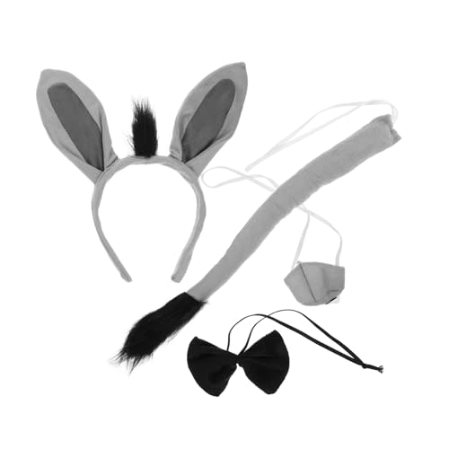 Toddmomy Donkey Kostüm Set mit Ohren Stirnband Nase und Fliege Leichtes Party Accessoire für Halloween Karneval Geburtstagsfeiern und Cosplay Komfortabel und Vielseitig Toddmomy Donkey Kostüm Set mit Ohren Stirnband Nase und Fliege Leichtes Party Accessoire für Halloween Karneval Geburtstagsfeiern und Cosplay Komfortabel und Vielseitig von Toddmomy