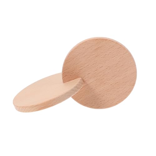 Toddmomy Hand to Hand Discs Baby Wooden Interlocking Discs Toy Wood Teether Toys Finger Grasping Toys for Baby Kids von Toddmomy