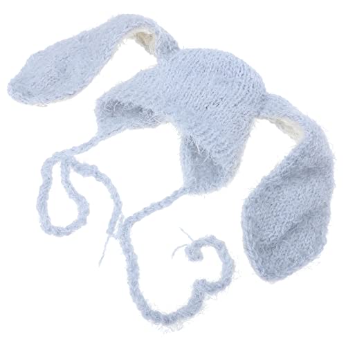 Toddmomy Hasenmütze Mütze Mit Hasenohren Winterwarme Strickmützen Mütze Für Kinder Ostermütze Ohrenklappen-kapuzen-totenkopfkappen Hasenkleidung Hut Für Kinder Häkeln Pilot Elasthan Baby von Toddmomy