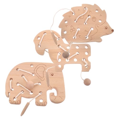 Toddmomy Holz Fädelspiel Lacing Threading Toy Montessori Motorikspielzeug Ab Jahr mit Bunten Tiermotiven zur Feinmotorik Konzentration und Kreativität Toddmomy Holz Fädelspiel Lacing Threading Toy Montessori Motorikspielzeug Ab Jahr mit Bunten Tiermotiven zur Feinmotorik Konzentration und Kreativität von Toddmomy