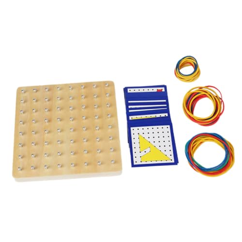 Toddmomy Holz Geoboard Lernspielzeug für Kleinkinder Ab Jahre Kreatives Montessori Nagelbrett mit Geometrischen Formen Motorikförderndes Puzzle für Schüler Toddmomy Holz Geoboard Lernspielzeug für Kleinkinder Ab Jahre Kreatives Montessori Nagelbrett mit Geometrischen Formen Motorikförderndes Puzzle für Schüler von Toddmomy