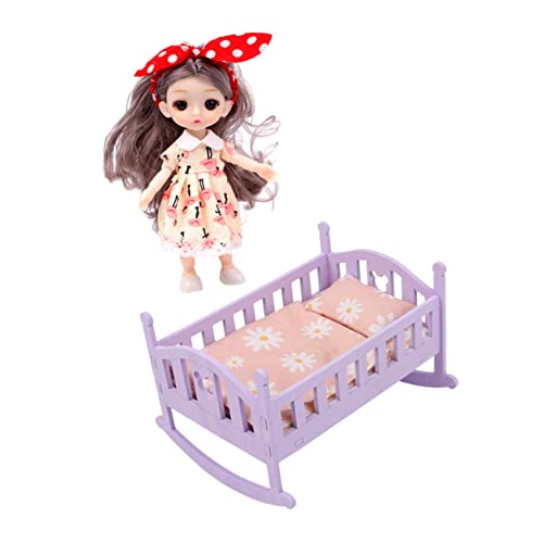 Toddmomy Holz Puppenbett Miniatur Kinderzimmer Zubehör Puppenhaus Möbelset mit und Puppe Robuste Verarbeitung Detailreich Sicher für Dekoration Toddmomy Holz Puppenbett Miniatur Kinderzimmer Zubehör Puppenhaus Möbelset mit und Puppe Robuste Verarbeitung Detailreich Sicher für Dekoration von Toddmomy