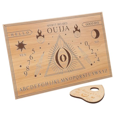 Toddmomy Holz Wicca Divinationsbrett mit Geschnitztem Muster Pendelbrett Alphabetbrett für Meditation und Wahrsagung Handgefertigte Spirituelle Holzdeko Geeignet für Tarot Psychotherapie Toddmomy Holz Wicca Divinationsbrett mit Geschnitztem Muster Pendelbrett Alphabetbrett für Meditation und Wahrsagung Handgefertigte Spirituelle Holzdeko Geeignet für Tarot Psychotherapie von Toddmomy