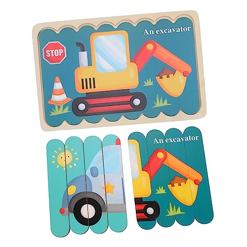 Toddmomy Holzpuzzle Lernspielzeug für Jungen und Mädchen Ab Jahren Pädagogisches Steckspiel mit Holzstäbchen Fördert Hand Auge Koordination und Aufmerksamkeit Seitiges Cartoon BAU und Toddmomy Holzpuzzle Lernspielzeug für Jungen und Mädchen Ab Jahren Pädagogisches Steckspiel mit Holzstäbchen Fördert Hand Auge Koordination und Aufmerksamkeit Seitiges Cartoon BAU und von Toddmomy