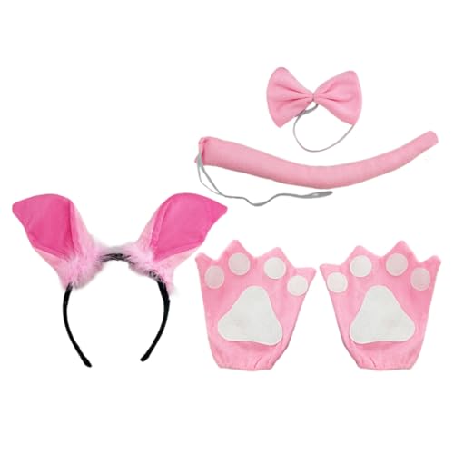 Toddmomy Kostüm Set Schwein Cosplay Stirnband Schweineohren mit Fliege Leichtes Bequemes Halloween Zubehör für Fasching Karneval Party Toddmomy Kostüm Set Schwein Cosplay Stirnband Schweineohren mit Fliege Leichtes Bequemes Halloween Zubehör für Fasching Karneval Party von Toddmomy