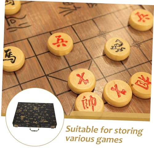Toddmomy Mahjong Aufbewahrungsbox Holz mit Tragegriff Großer Stauraum für Chinesische Spielsteine Elegante Prägung Tragbarer Vintage Organizer für Zuhause und Reisen Toddmomy Mahjong Aufbewahrungsbox Holz mit Tragegriff Großer Stauraum für Chinesische Spielsteine Elegante Prägung Tragbarer Vintage Organizer für Zuhause und Reisen von Toddmomy