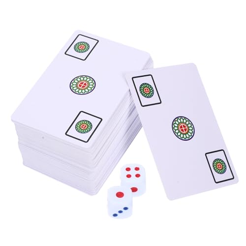 Toddmomy Mahjong Karten Tragbar Wasserfest Chinesisch Majong Spielkarten mit Würfeln Leichtes Reise Kartenspiel Lustiges für Party Freizeit Familie Toddmomy Mahjong Karten Tragbar Wasserfest Chinesisch Majong Spielkarten mit Würfeln Leichtes Reise Kartenspiel Lustiges für Party Freizeit Familie von Toddmomy