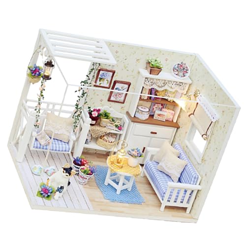 Toddmomy Mini DIY Haus Bausatz Kreatives Miniatur Puppenhaus Modell für Erwachsene Handgefertigtes Kleines Holzhaus Bastelset für Familienzeit und Kreative Freizeitgestaltung Toddmomy Mini DIY Haus Bausatz Kreatives Miniatur Puppenhaus Modell für Erwachsene Handgefertigtes Kleines Holzhaus Bastelset für Familienzeit und Kreative Freizeitgestaltung von Toddmomy