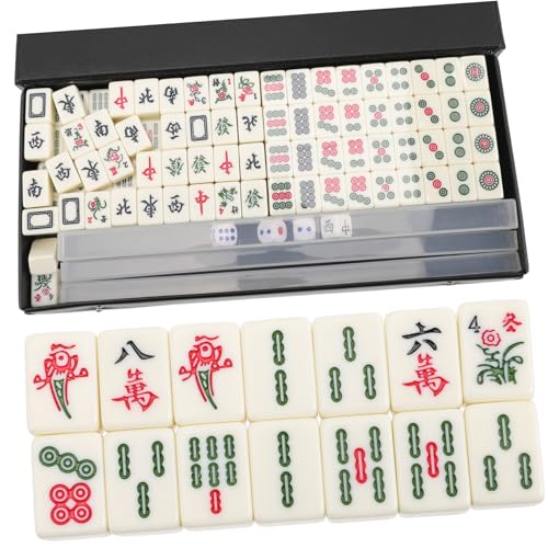 Toddmomy Mini Mahjong Set Tragbares Chinesisches Mahjong Spiel mit U förmigem Lineal Solide Geschnitzte Gelbliche Spielsteine Kompaktes Reise spielset für Freunde Party und Freizeitspaß Toddmomy Mini Mahjong Set Tragbares Chinesisches Mahjong Spiel mit U förmigem Lineal Solide Geschnitzte Gelbliche Spielsteine Kompaktes Reise spielset für Freunde Party und Freizeitspaß von Toddmomy