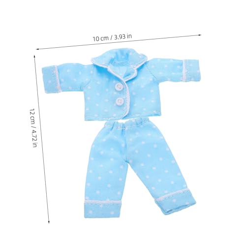 Toddmomy Mini Puppen Schlafanzug mit Schlafmaske Baumwoll Pyjamas für Bjd Puppen Süße und Langlebige Puppenkleidung für Rollenspiele Modische Outfits in Blau weiß Gepunktet Toddmomy Mini Puppen Schlafanzug mit Schlafmaske Baumwoll Pyjamas für Bjd Puppen Süße und Langlebige Puppenkleidung für Rollenspiele Modische Outfits in Blau weiß Gepunktet von Toddmomy