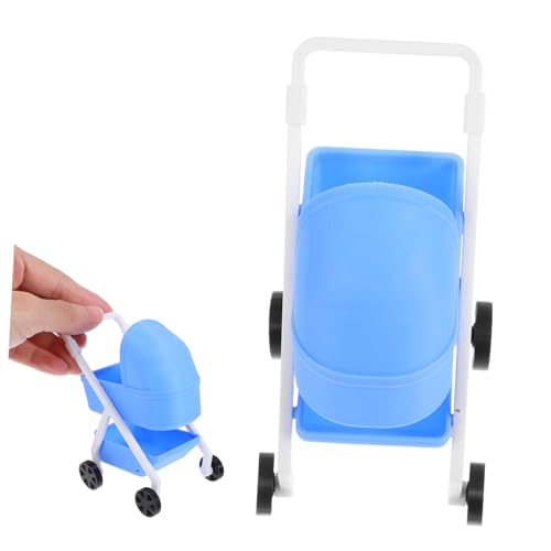 Toddmomy Miniatur Babywagen Blau Detailgetreues Design Sofort Spielbereit für Puppenhaus Dekoration und Rollenspiele Toddmomy Miniatur Babywagen Blau Detailgetreues Design Sofort Spielbereit für Puppenhaus Dekoration und Rollenspiele von Toddmomy