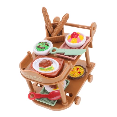 Toddmomy Miniatur Esswagen mit Spiel Lebensmittel Set Puppenhaus Küchenwagen aus Kunststoff Vielseitiges Rollenspiel für Kuchen Fördert Feinmotorik und Kreativität Geburtstagsgeschenk für Toddmomy Miniatur Esswagen mit Spiel Lebensmittel Set Puppenhaus Küchenwagen aus Kunststoff Vielseitiges Rollenspiel für Kuchen Fördert Feinmotorik und Kreativität Geburtstagsgeschenk für von Toddmomy