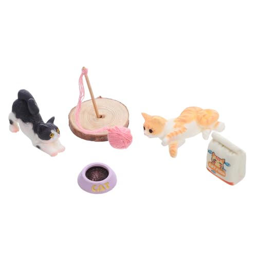 Toddmomy Miniatur Katzenfiguren mit Mini Garnball Wetterfeste Realistische Katzen Miniaturen für Puppenhaus Dekoration und Vielseitiges Indoor Outdoor Spiel Toddmomy Miniatur Katzenfiguren mit Mini Garnball Wetterfeste Realistische Katzen Miniaturen für Puppenhaus Dekoration und Vielseitiges Indoor Outdoor Spiel von Toddmomy