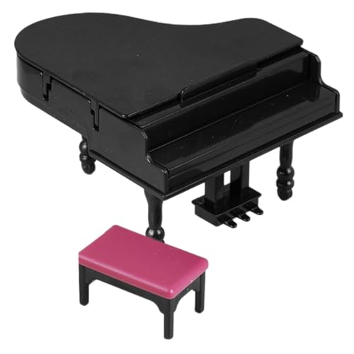 Toddmomy Miniatur Klavier für Puppenhaus Musikinstrument Dekoration mit Hocker und Notenständer Mini Möbel für Dollhouse Charmante Wohnaccessoires Toddmomy Miniatur Klavier für Puppenhaus Musikinstrument Dekoration mit Hocker und Notenständer Mini Möbel für Dollhouse Charmante Wohnaccessoires von Toddmomy