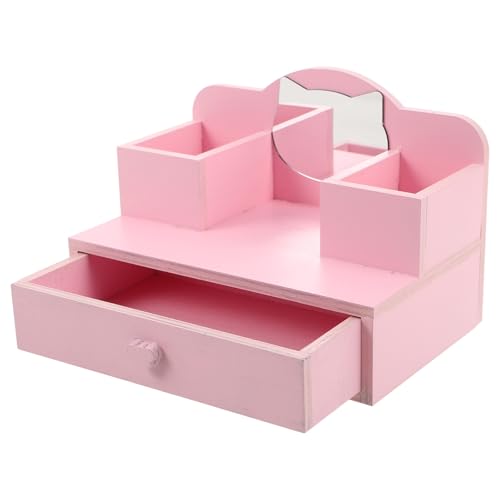 Toddmomy Miniatur-Puppenhaus-Frisiertisch: Puppenmöbel – Schminktisch mit Spiegel und Schubladen, Mini-Hauszubehör, Rosa Toddmomy Miniatur-Puppenhaus-Frisiertisch: Puppenmöbel – Schminktisch mit Spiegel und Schubladen, Mini-Hauszubehör, Rosa von Toddmomy