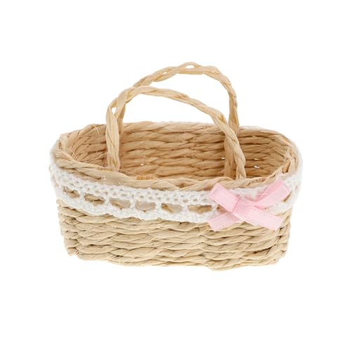 Toddmomy Miniatur Puppenhaus Korb mit Griff Handgefertigter Kleiner Rechteckiger Blumenkorb in Rosa Dekoratives und Miniaturmodell für Puppenhaus Dekoration und Aufbewahrung Toddmomy Miniatur Puppenhaus Korb mit Griff Handgefertigter Kleiner Rechteckiger Blumenkorb in Rosa Dekoratives und Miniaturmodell für Puppenhaus Dekoration und Aufbewahrung von Toddmomy