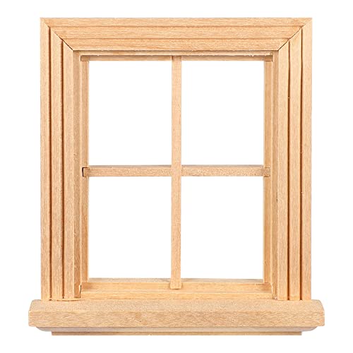 Toddmomy DIY Miniature House Miniatur Puppenhaus Windows Unlackiert Holz Fenster Rahmen Fee Garten Windows Puppenhaus Möbel Zubehör Dekorationen Pretend Spielen Spielzeug Puppenhaus Zubehör von Toddmomy