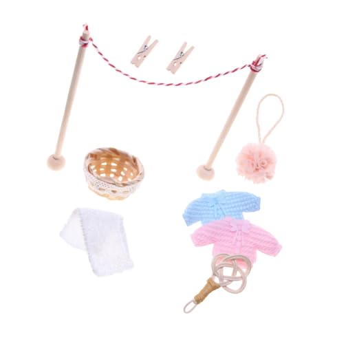 Toddmomy Miniatur Wäscheleine Set Puppenhaus Zubehör Leicht Tragbar Multifunktional Für Innen Außen Trocknen Und Staubentfernung Wäscheständer Modell Toddmomy Miniatur Wäscheleine Set Puppenhaus Zubehör Leicht Tragbar Multifunktional Für Innen Außen Trocknen Und Staubentfernung Wäscheständer Modell von Toddmomy