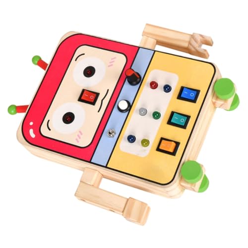 Toddmomy Montessori Busy Board Roboter Holzspielzeug mit LED Licht Kognitives Lernspielzeug Problemlösung Farberkennung und Räumlicher Vorstellungskraft für Kleinkinder Toddmomy Montessori Busy Board Roboter Holzspielzeug mit LED Licht Kognitives Lernspielzeug Problemlösung Farberkennung und Räumlicher Vorstellungskraft für Kleinkinder von Toddmomy