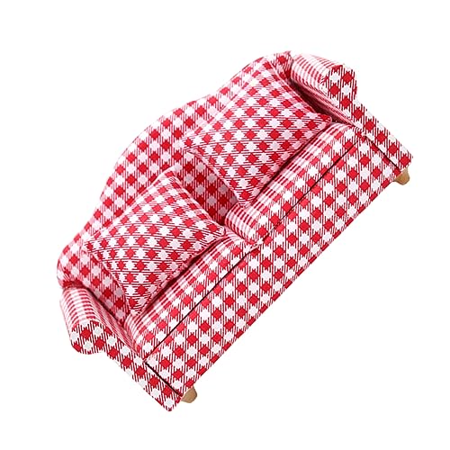 Toddmomy Puppenhaus Sofa Set Rotes und Weißes Kariertes Wohnzimmer Möbel Modell Kleines Dekoratives Miniatursofa für Puppenhaus und Wohnzimmerschmuck Toddmomy Puppenhaus Sofa Set Rotes und Weißes Kariertes Wohnzimmer Möbel Modell Kleines Dekoratives Miniatursofa für Puppenhaus und Wohnzimmerschmuck von Toddmomy