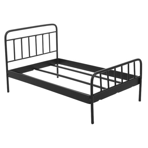 Toddmomy Puppenhausmöbel Mini-Bett – Miniatur-Bettrahmen aus Metall, Modell für Foto-Requisiten, Puppenhaus-Schlafzimmer, Rollenspiel-Zubehör, Schwarz Toddmomy Puppenhausmöbel Mini-Bett – Miniatur-Bettrahmen aus Metall, Modell für Foto-Requisiten, Puppenhaus-Schlafzimmer, Rollenspiel-Zubehör, Schwarz von Toddmomy