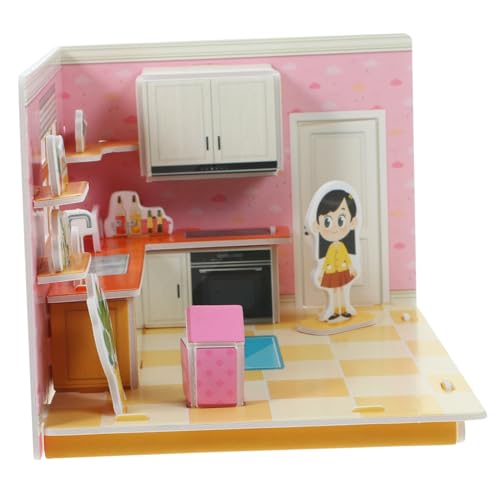 Toddmomy Puzzle Küche Modell DIY Bastelset Cartoon Design Leichtes Sicheres Material für Ab Jahren Pädagogisches Papierpuzzle mit Detaillierter Anleitung für Kreative Montage Toddmomy Puzzle Küche Modell DIY Bastelset Cartoon Design Leichtes Sicheres Material für Ab Jahren Pädagogisches Papierpuzzle mit Detaillierter Anleitung für Kreative Montage von Toddmomy