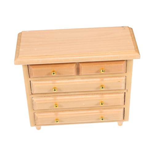 Toddmomy Solider Holzschubladenschrank für Wohnzimmer und Schlafzimmer Realistischer Mini Speicherschrank Zubehör Elegantes Design Langlebige Konstruktion Toddmomy Solider Holzschubladenschrank für Wohnzimmer und Schlafzimmer Realistischer Mini Speicherschrank Zubehör Elegantes Design Langlebige Konstruktion von Toddmomy