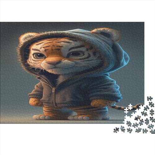 Cartoon Tiger Puzzles 1000 Teile Animal Puzzle ，Farbenfrohes Puzzle Für Erwachsene，Lernspiel Herausforderung，für Erwachsene Für Die Ganze Familie， DIY Kit，Impossible Puzzle 1000pcs (75x50cm) von ToeTs