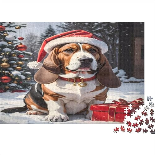 Christmas Dog Puzzles 1000 Teile | Puzzle Für Erwachsene | Winter Animals Puzzle | Bunt Kunst Abstrakt Puzzle 1000pcs (75x50cm) von ToeTs