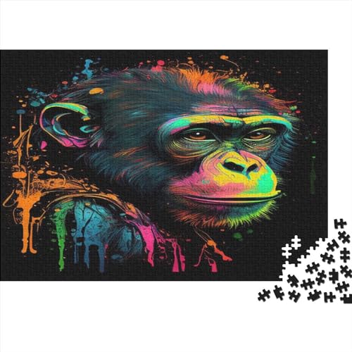 Colored Gorilla Puzzles 1000 Teile Fun Animals Puzzle Abwechslungsreiche 1000 Puzzleteilige Motive Für Jeden Geschmack 1000pcs (75x50cm) von ToeTs